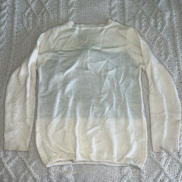 Cute White Christmas Sweater with Wreath and Holly design in white and green - Picture 8 of 8